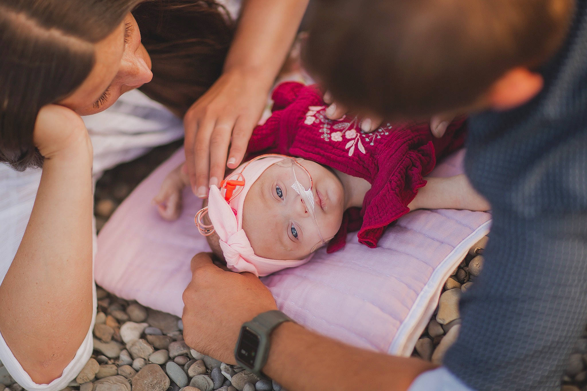 Scarlett joined the competition — help win amazing prizes! baby, baby_products, baby_toddler_clothing, cheek, child, comfort, elbow, event, fun, gesture, happy, hat, headwear, interaction, nail, person, portrait_photography, sitting, skin, smile