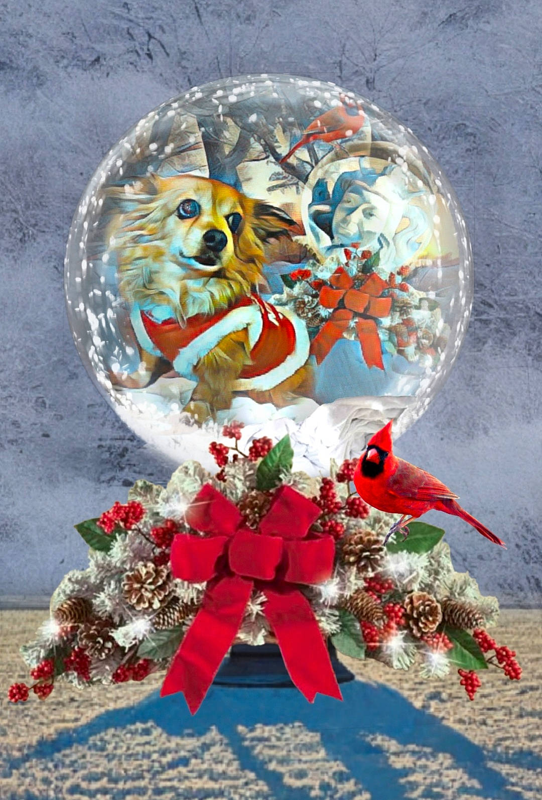 Harley Girl joined the competition — help win amazing prizes! art, balloon, carmine, christmas_ornament, event, fictional_character, freezing, fun, happy, illustration, paint, painting, party_supply, people_in_nature, petal, plant, snow, tree, visual_arts, winter