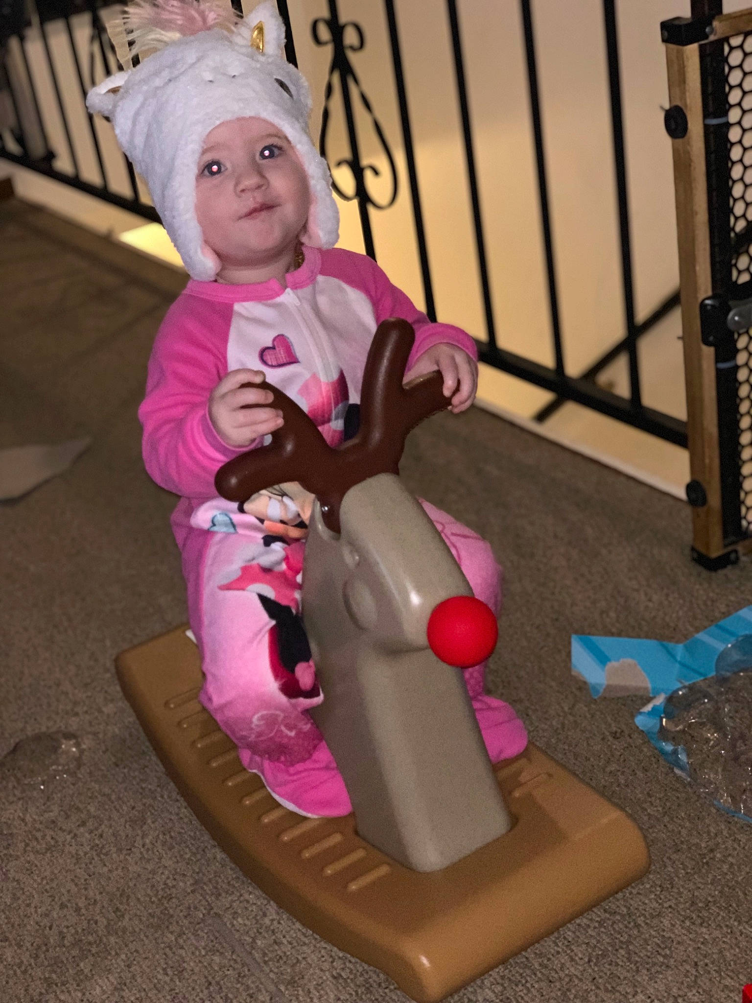 Ryan is registered to the contest to win money with this photo: arm, child, costume, fun, girl, infant, person, pink, play, product, purple, toddler, toy