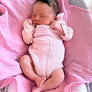 Dua joined the competition — help win amazing prizes! baby, newborn, sleeping, pink_blanket, knit_clothing, infant, peaceful, soft_texture, cute, tiny_feet, sleep, rest, child, portrait, indoors, cozy, wrapped, comfort, adorable, toddler