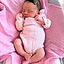 baby, newborn, sleeping, pink_blanket, knit_clothing, infant, peaceful, soft_texture, cute, tiny_feet, sleep, rest, child, portrait, indoors, cozy, wrapped, comfort, adorable, toddler