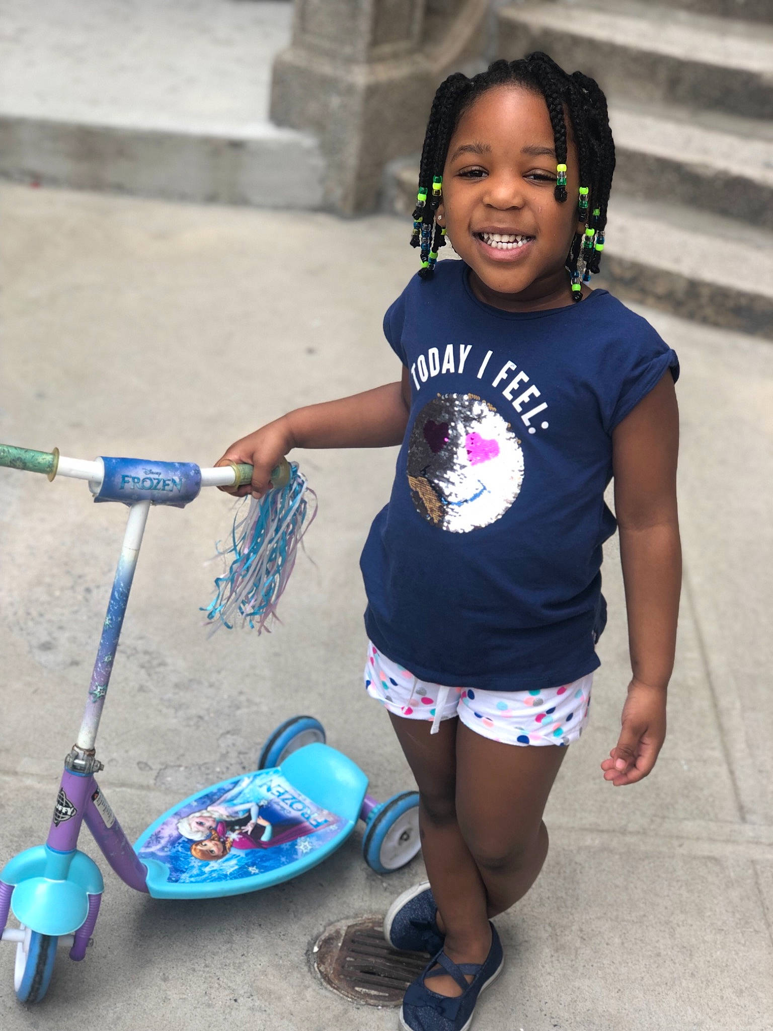 Nyomi joined the competition — help win amazing prizes! child, fun, happy, joy, kick_scooter, person, play, smile, toddler, vacation, vehicle, water