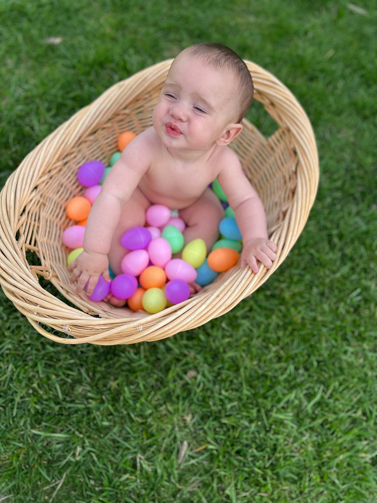 Hunter joined the competition — help win amazing prizes! baby, baby_toddler_clothing, basket, bowl, easter, easter_egg, egg, event, grass, happy, holiday, lawn, natural_foods, person, picnic, picnic_basket, recreation, storage_basket, toddler, wicker
