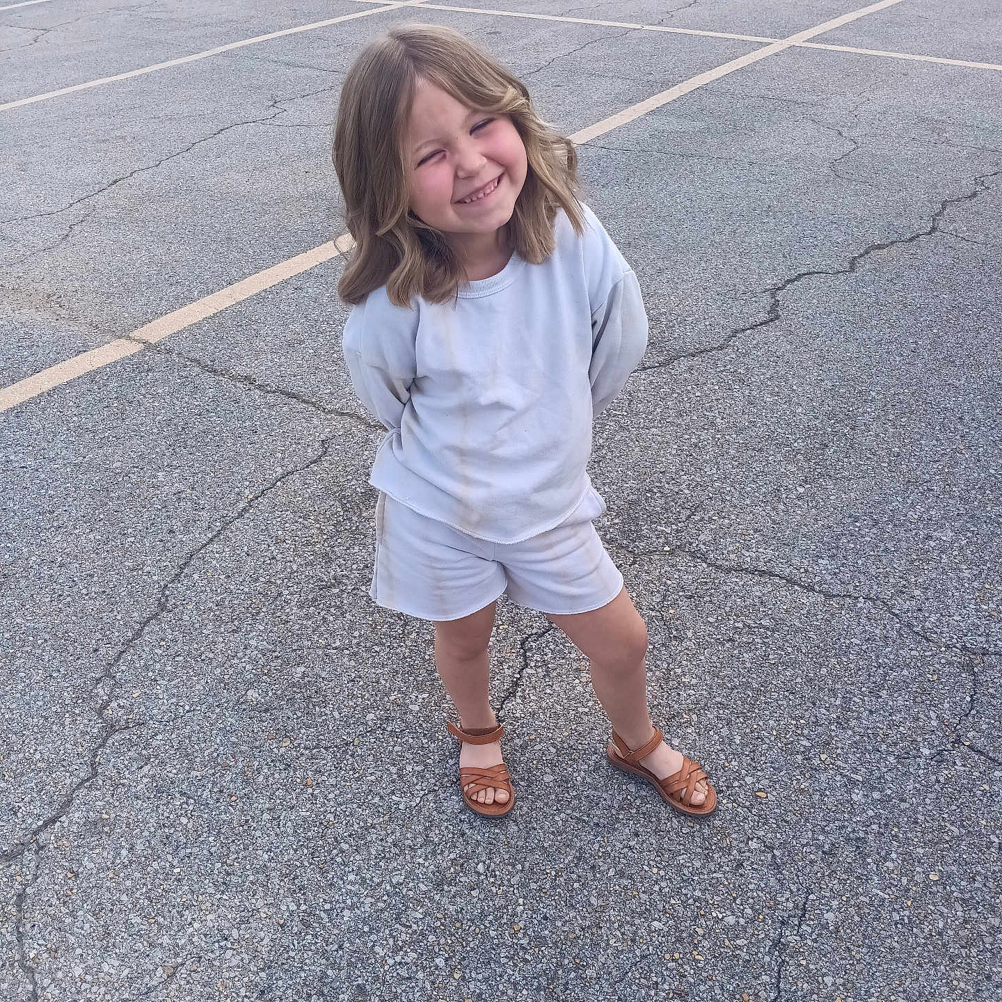 Issabella joined the competition — help win amazing prizes! child, clothing, dress, face, female, footwear, girl, head, longsleeve, pants, person, photography, portrait, road, sandal, shoe, shorts, sleeve, standing, tarmac