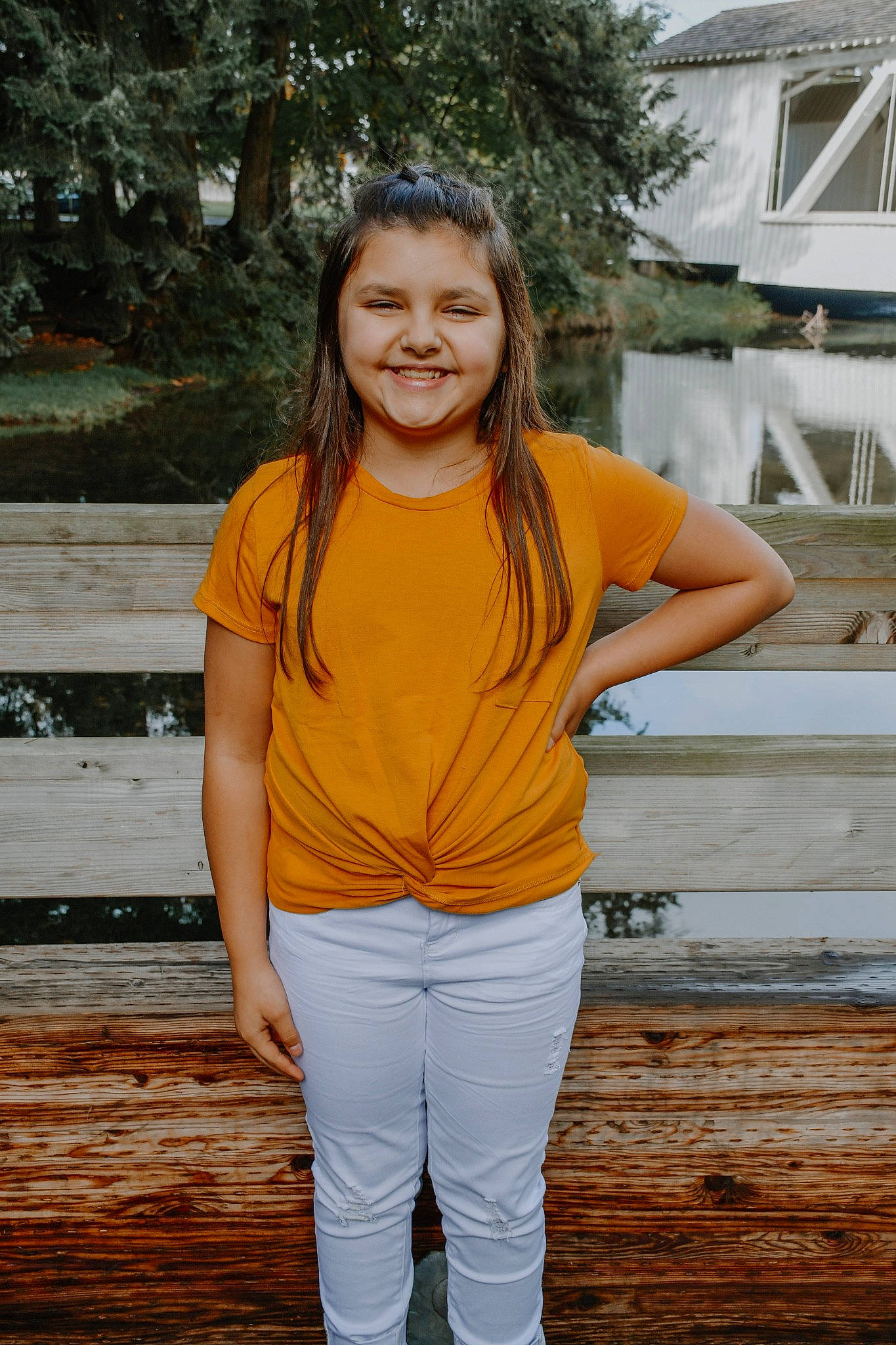 Dahlia joined the competition — help win amazing prizes! jeans, joy, long_hair, person, shoulder, smile, t_shirt