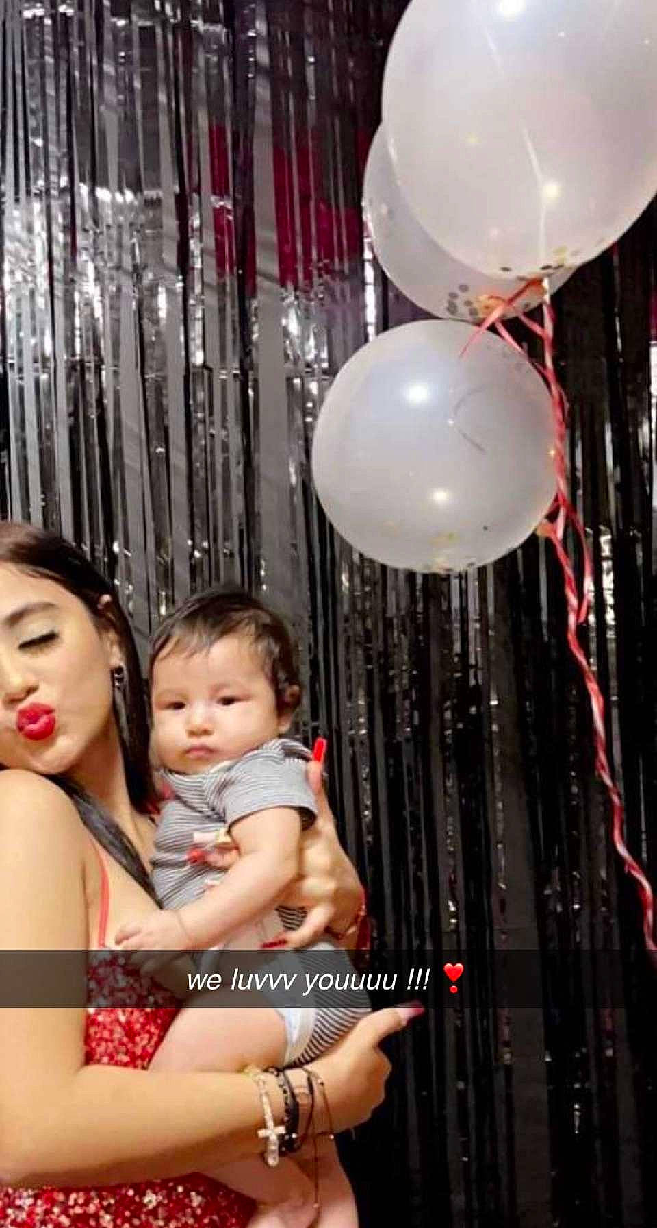 Malani joined the competition — help win amazing prizes! abdomen, baby, balloon, beauty, curtain, decoration, event, flash_photography, fun, happy, magenta, organ, party_supply, person, photograph, pink, product, red, room, snapshot