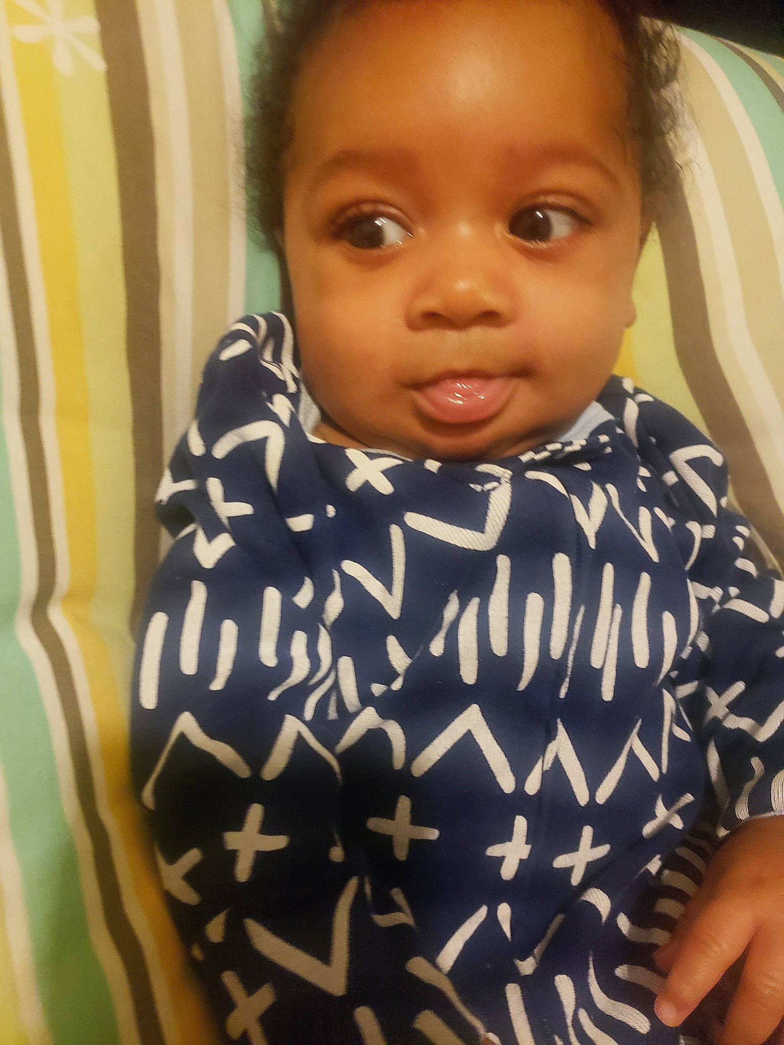 Mehki is registered to the contest to win money with this photo: baby, baby_products, baby_toddler_clothing, black_hair, cheek, child, cool, eye, face, forehead, head, lip, neck, nose, person, product, skin, toddler