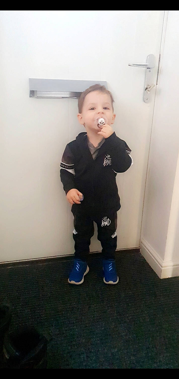 Oliver Matthew Smith joined the competition — help win amazing prizes! arm, child, joint, knee, leg, person, shoulder, standing, t_shirt, toddler