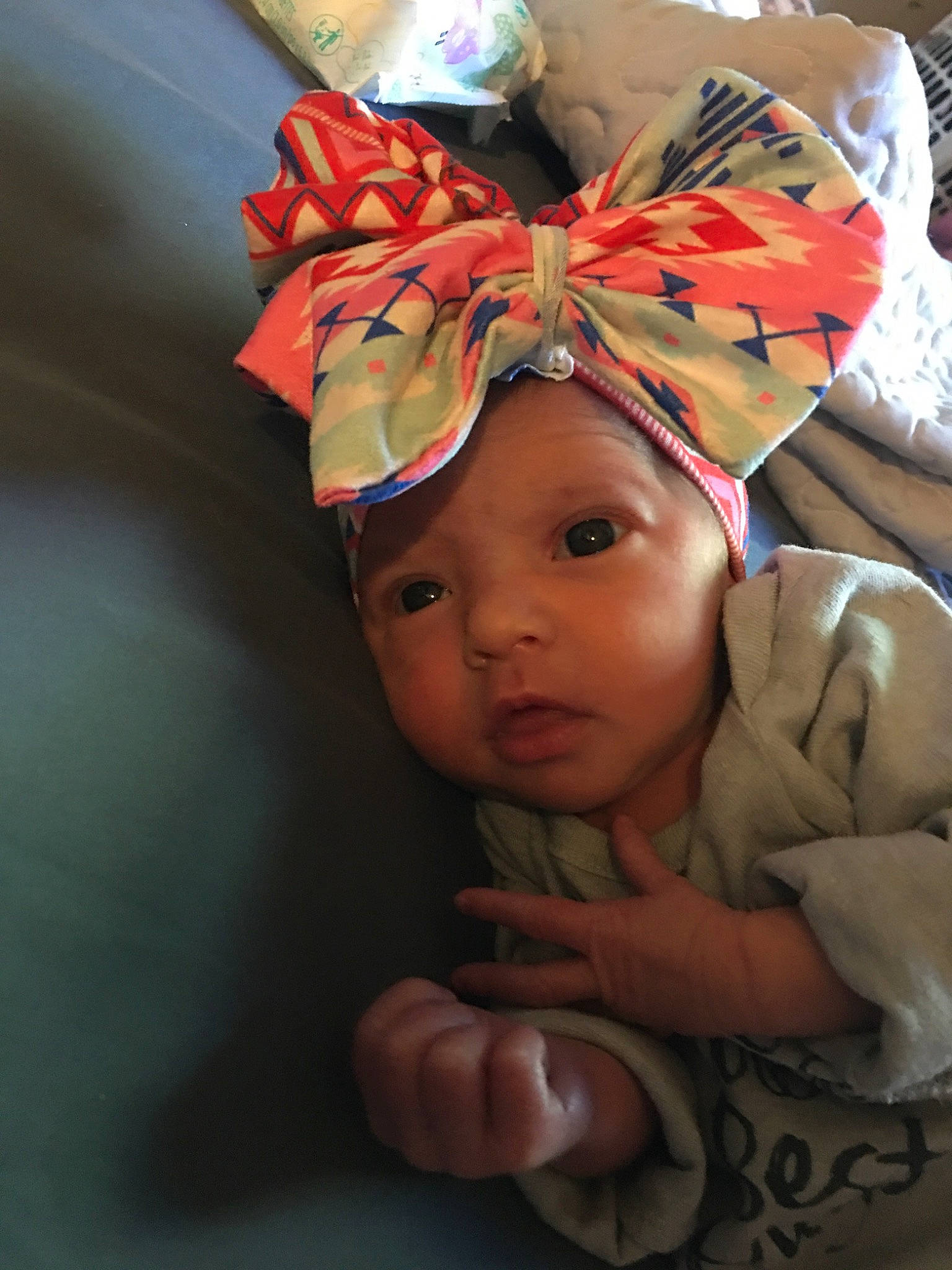 Braxlynn joined the competition — help win amazing prizes! baby, cheek, child, ear, fashion_accessory, hair_accessory, head, headgear, headwear, person, smile, toddler
