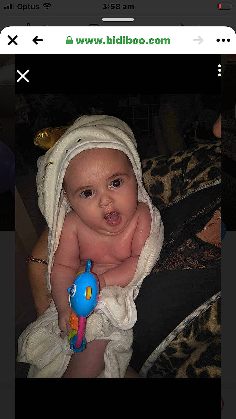 Armani is registered to the contest to win money with this photo: baby, child, headgear, headwear, person, photo_caption, photography, product, toddler