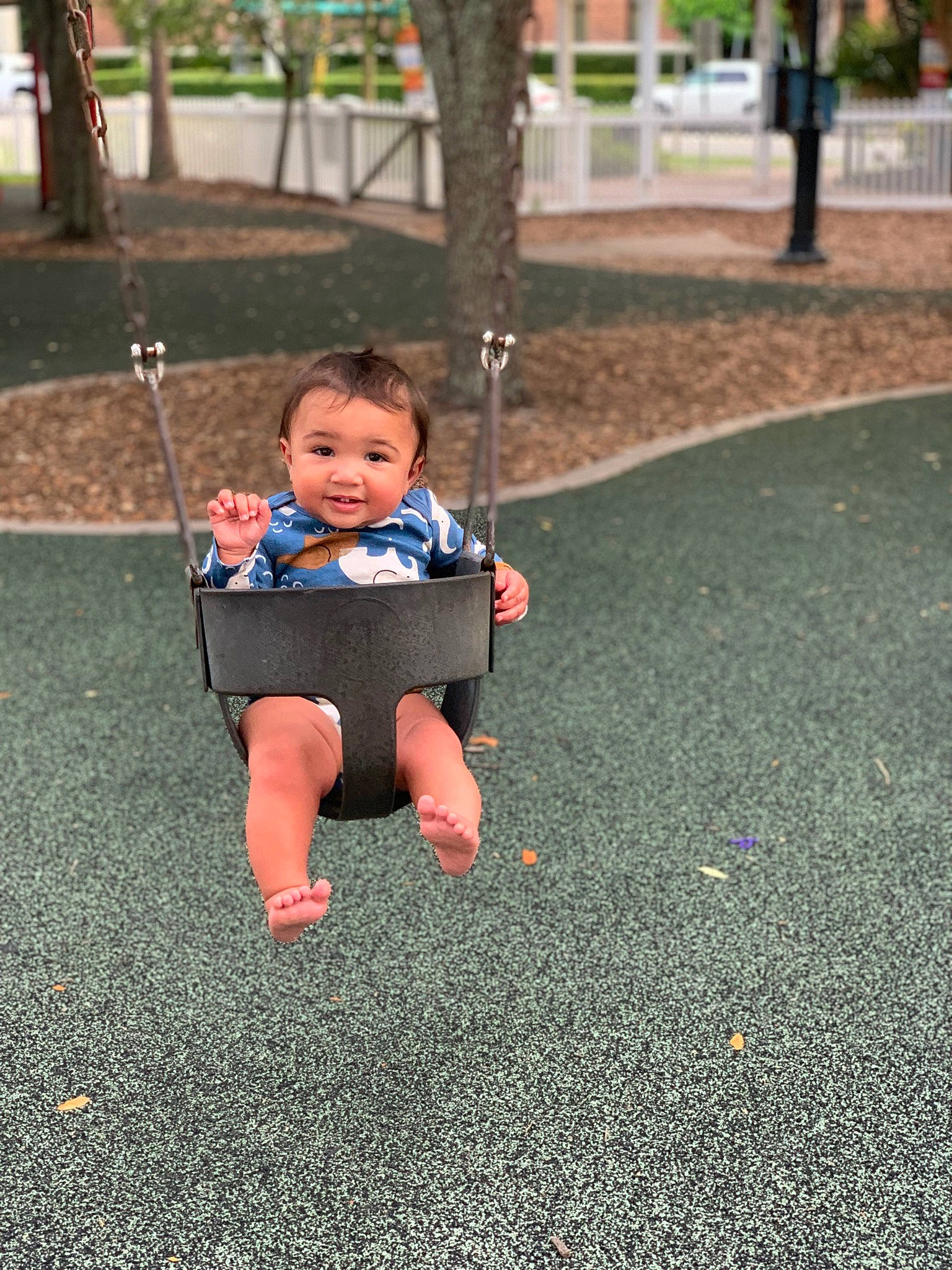 Kaisen joined the competition — help win amazing prizes! asphalt, baby, baby_toddler_clothing, child, city, electric_blue, fun, grass, happy, leisure, outdoor_play_equipment, people_in_nature, person, plant, playground, recreation, road_surface, sidewalk, swing, toddler