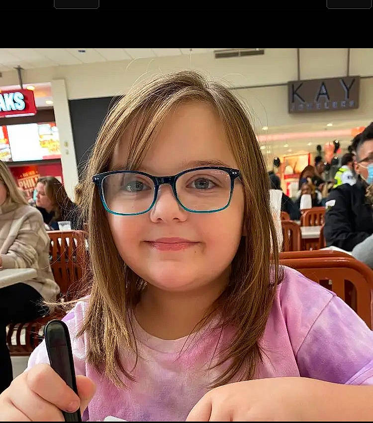 Ariel joined the competition — help win amazing prizes! beauty, brown_hair, chair, ear, event, eyelash, eyewear, fun, glasses, happy, joy, layered_hair, lip, long_hair, luggage_and_bags, person, photograph, selfie, skin, smile