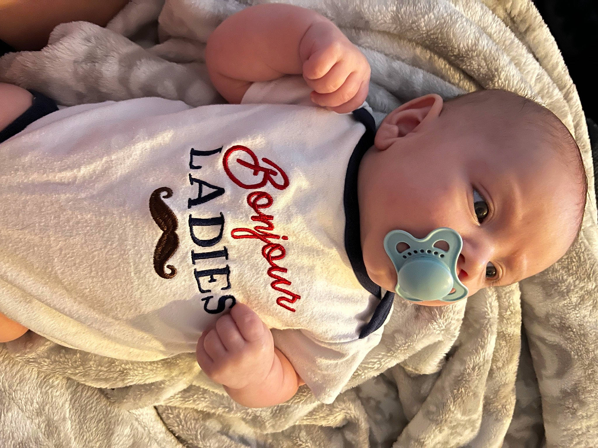 Waylon joined the competition — help win amazing prizes! arm, baby, baby_products, baby_sleeping, baby_toddler_clothing, comfort, ear, eyelash, finger, hand, head, human_body, linens, nail, nose, person, product, skin, sleeve, thumb