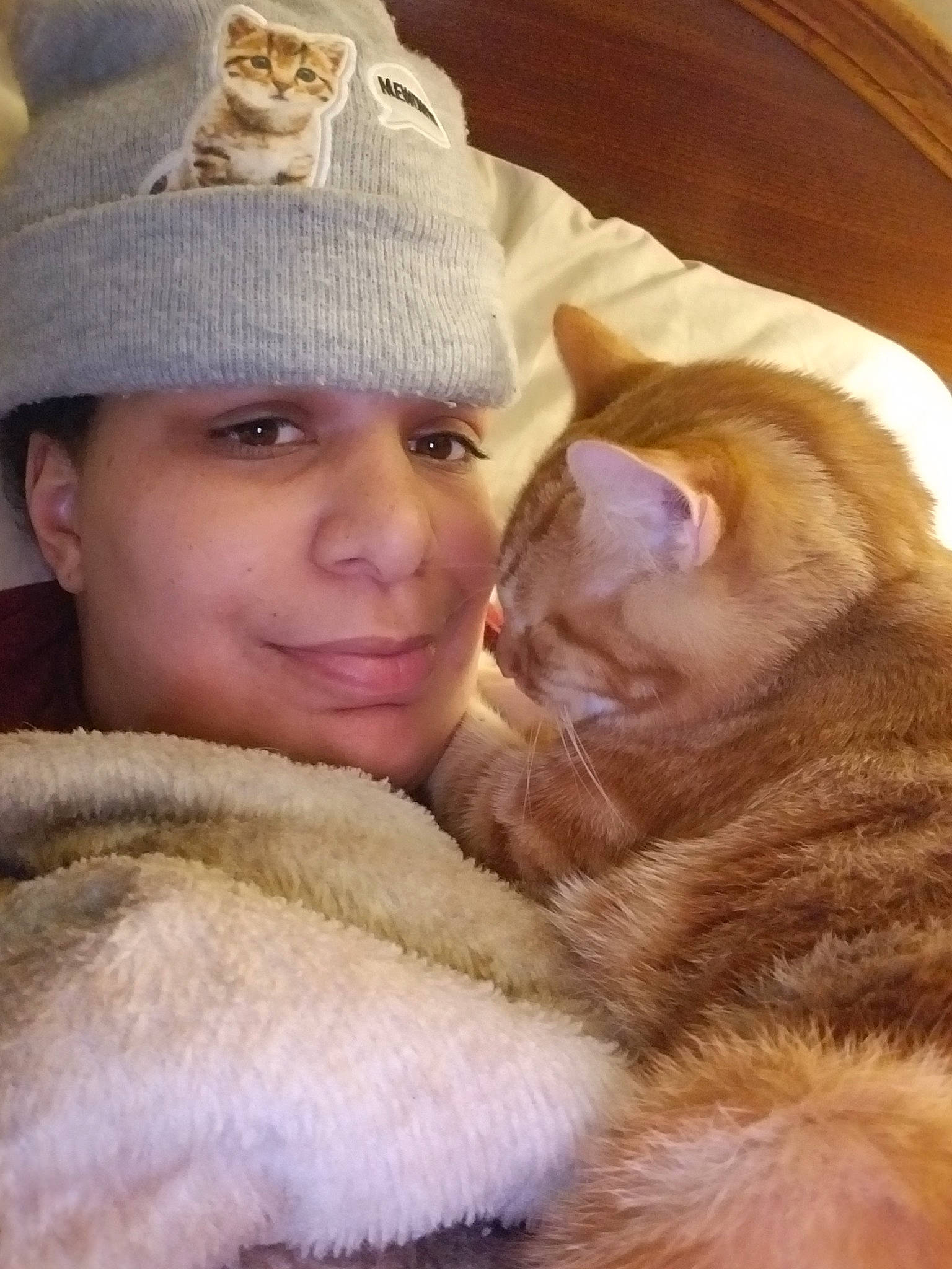 Simba joined the competition — help win amazing prizes! baby, cap, carnivore, cat, child, ear, fawn, felidae, fur, headgear, love, nap, nose, person, puppy_love, selfie, small_to_medium_sized_cats, toddler, whiskers
