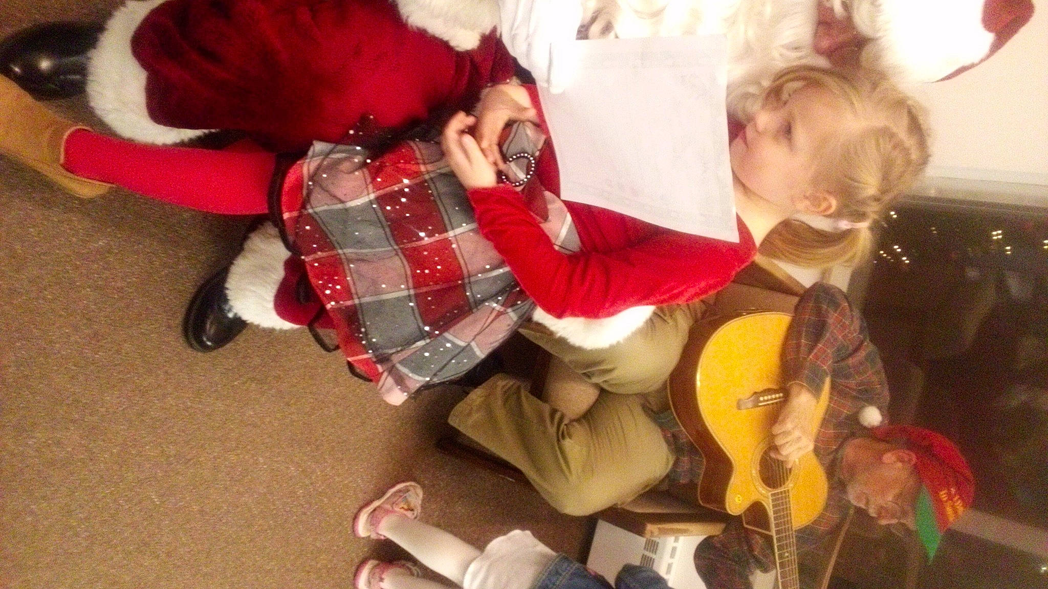 Kierah joined the competition — help win amazing prizes! baby, carmine, child, christmas, christmas_eve, event, fictional_character, foot, fun, happy, holiday, human_leg, lap, pattern, person, santa_claus, sitting, sock, thigh, toddler