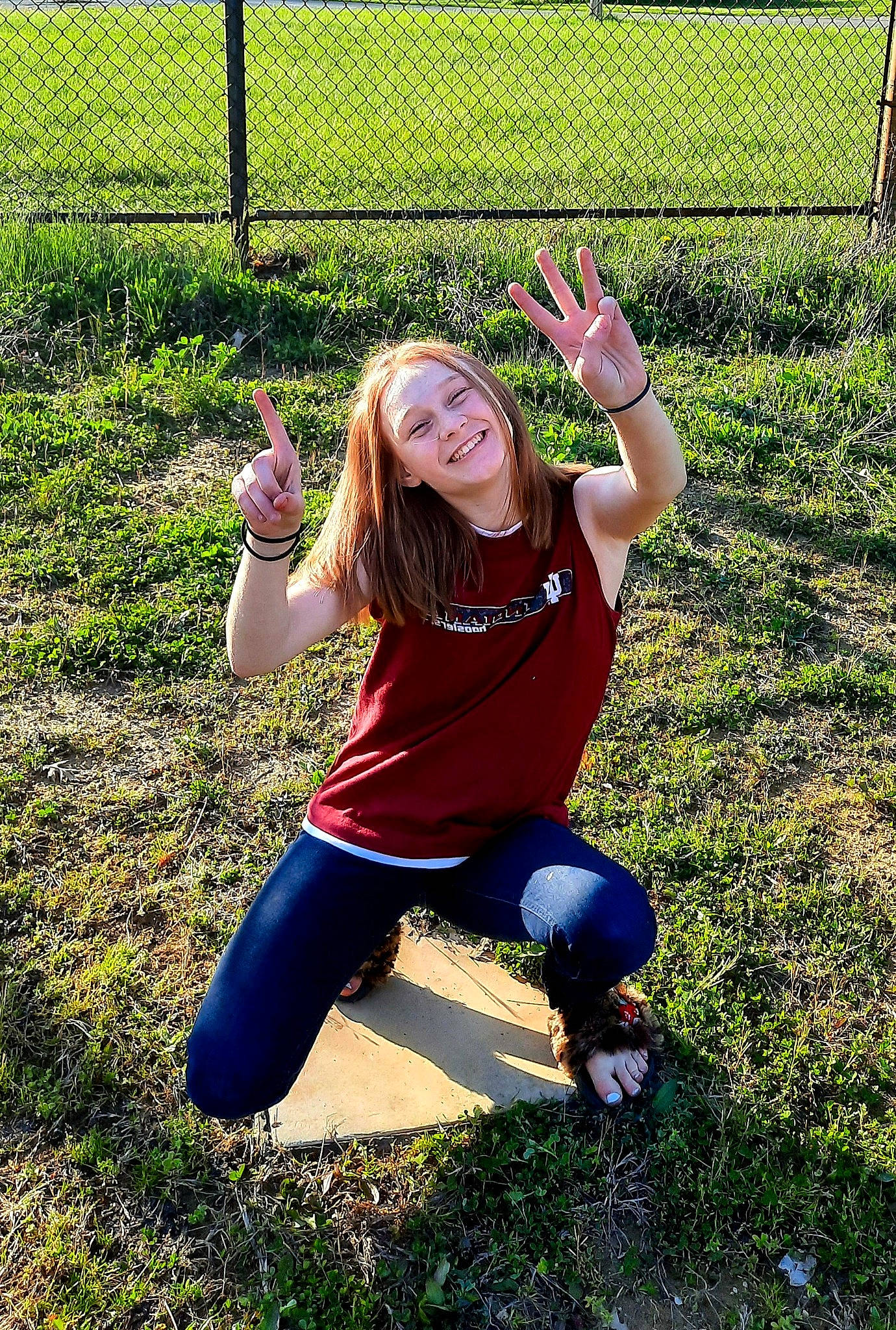 Faith is registered to the contest to win money with this photo: beauty, blond, fun, grass, happy, joy, leisure, people_in_nature, person, photo_shoot, photography, plant, play, recreation, sitting, smile, soil, stretching, tree, youth