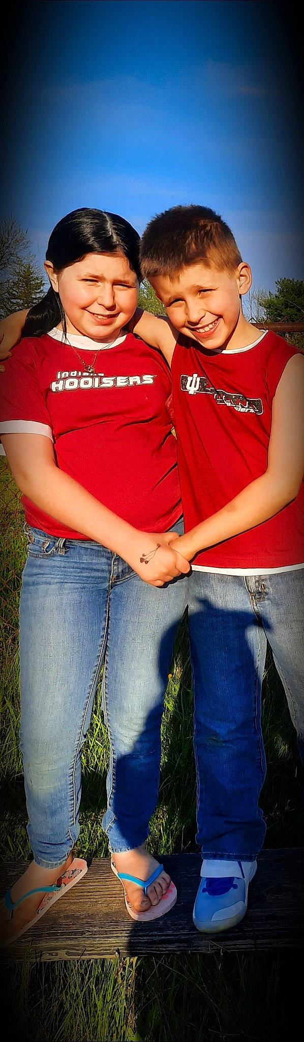 Cheyann joined the competition — help win amazing prizes! denim, fun, gesture, jeans, joy, person, smile