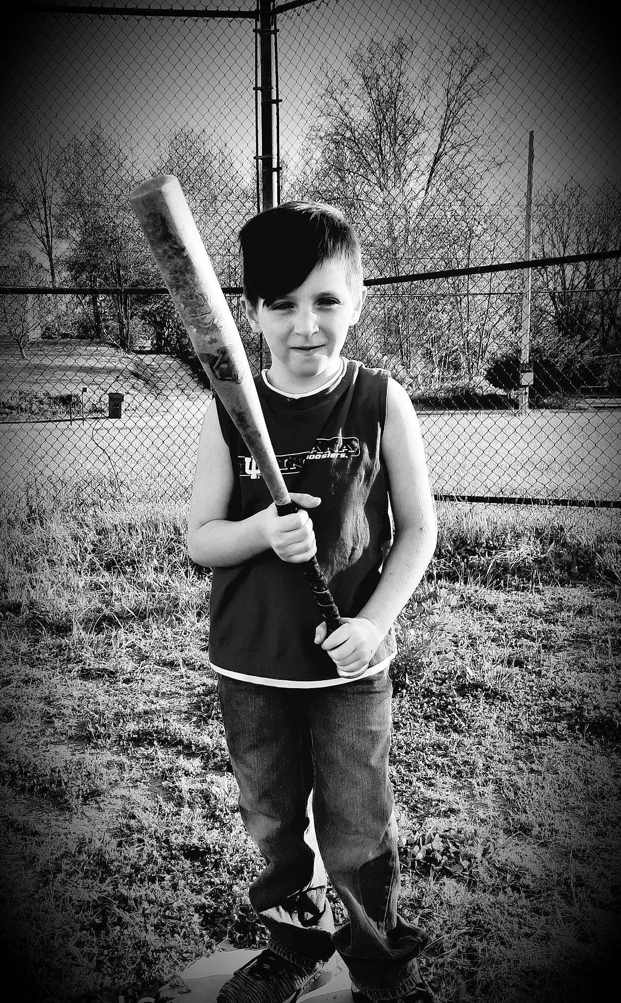 Michael Aki joined the competition — help win amazing prizes! baseball, baseball_bat, baseball_equipment, black, black_and_white, child, joy, monochrome, person, photography, stock_photography, style