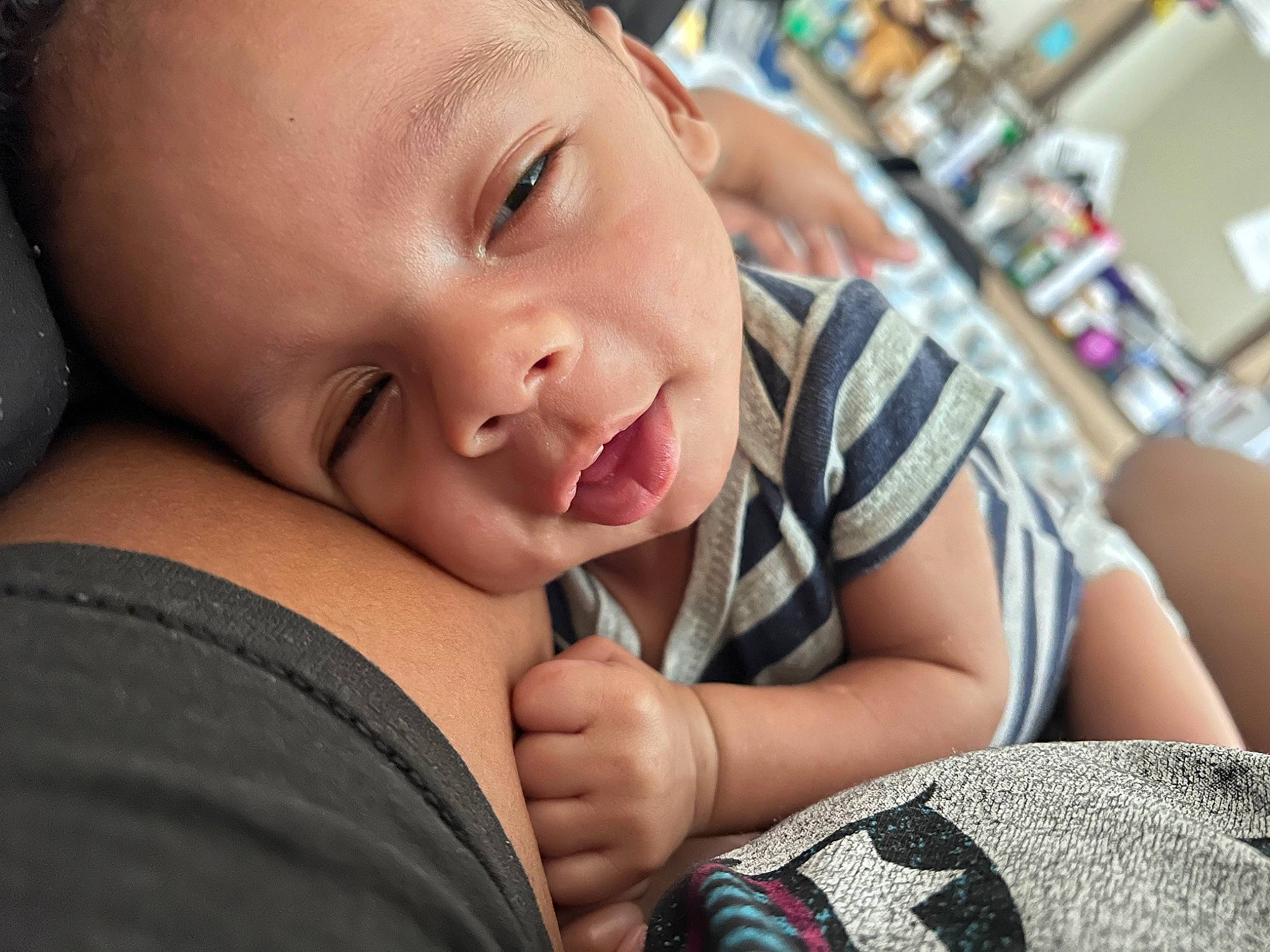 Kareem joined the competition — help win amazing prizes! baby, black_hair, cheek, comfort, ear, eye, eyebrow, eyelash, finger, gesture, happy, iris, lip, mouth, neck, nose, person, product, skin, smile