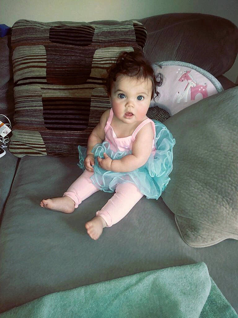 Anora joined the competition — help win amazing prizes! baby, child, eye, furniture, leg, person, sitting, skin, smile, toddler