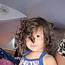 Isabel Escobedo joined the competition — help win amazing prizes! child, childhood, closeup, cozy, curly_hair, cute, dress, expression, face, fun, hair, indoor, light, person, pineapple_pattern, portrait, skin, smile, toddler, young