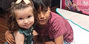 Isabel Escobedo is registered to the contest to win money with this photo: boy, candid, child, children, cute, dress, floor, girl, hair_bow, home, indoor, minnie_mouse, play, shirt, shorts, sibling, smile, storage, toy, wood_floor