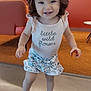 Isabel Escobedo is registered to the contest to win money with this photo: toddler, child, smiling, curly_hair, indoor, clothing, shirt, shorts, shoes, walking, happy, person, cute, young_child, face, expression, modern_interior, carpet, chair, playful