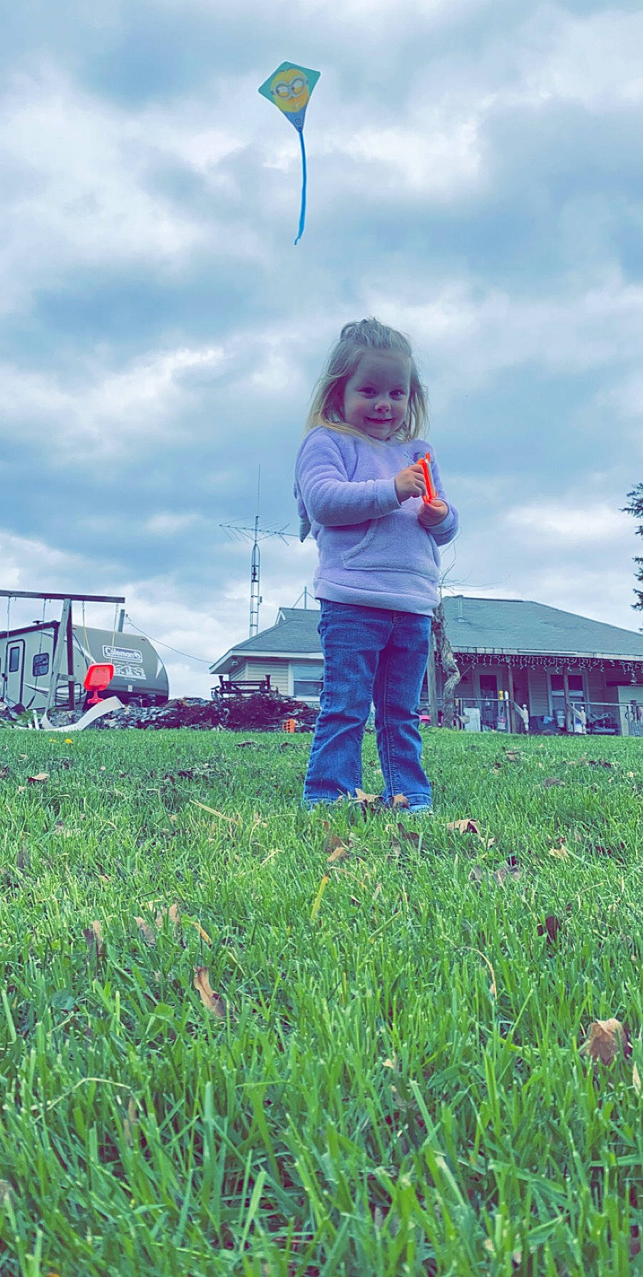Meredith joined the competition — help win amazing prizes! child, cloud, farm, fun, grass, grass_family, grassland, joy, lawn, meadow, person, plant, play, sky, toddler