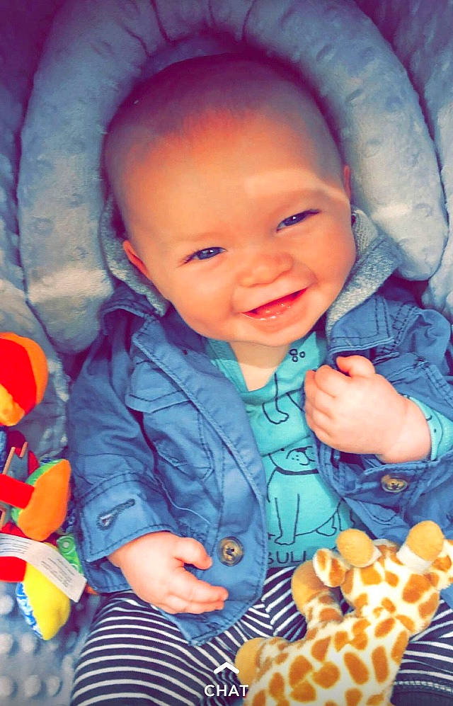 Kasen is registered to the contest to win money with this photo: baby, baby_products, blue, cheek, child, ear, eye, happy, head, joy, nose, person, play, skin, smile, toddler