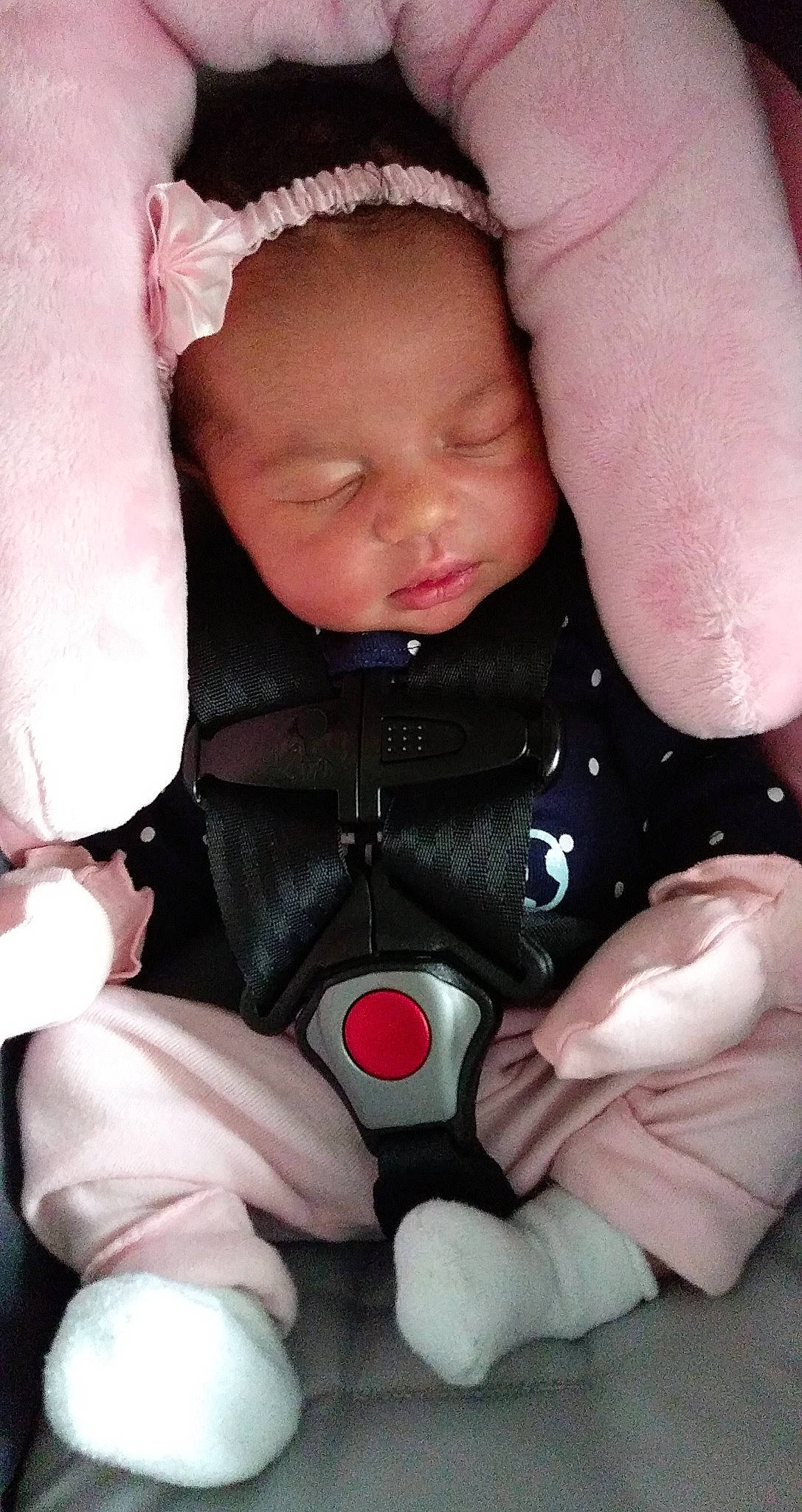 Lilyana joined the competition — help win amazing prizes! baby, baby_in_car_seat, baby_products, car_seat, child, finger, hand, nail, person, pink, product, thumb, toddler