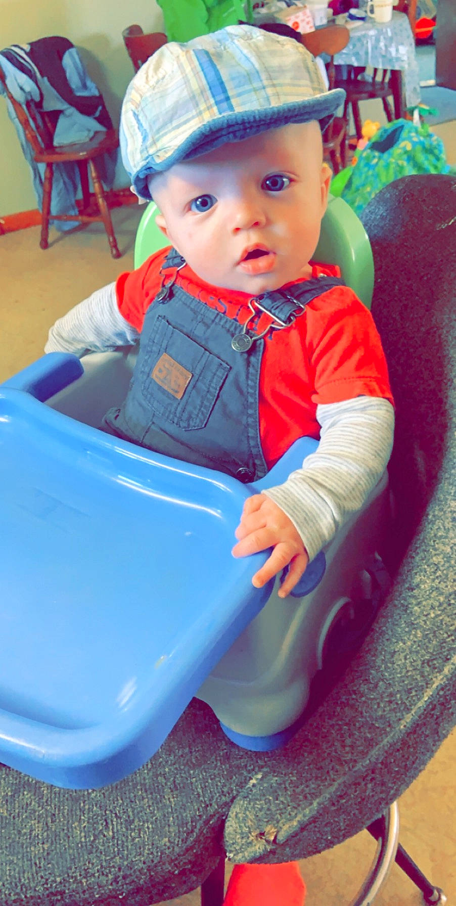 Isaiah is registered to the contest to win money with this photo: baby, child, fun, leisure, person, play, sitting, smile, toddler