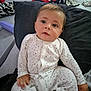 Selym joined the competition — help win amazing prizes! baby, child, pajamas, white_clothing, stars_pattern, black_pillow, bed, blanket, clothing, indoor, person, infant, cute, face, head, sitting, looking, soft_fabric, comfort, home