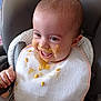Noursine participe au concours pour gagner de l'argent avec cette photo : baby, bib, child, clothing, cute, expression, face, feeding, food, happy, high_chair, indoor, infant, mealtime, messy, person, seat, small_hand, smiling, young