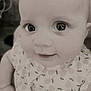Elena participe au concours pour gagner de l'argent avec cette photo : baby, baby_toddler_clothing, beauty, black_and_white, cheek, child, collar, eyebrow, eyelash, happy, iris, lip, monochrome, monochrome_photography, nose, pattern, skin, sleeve, style, toddler