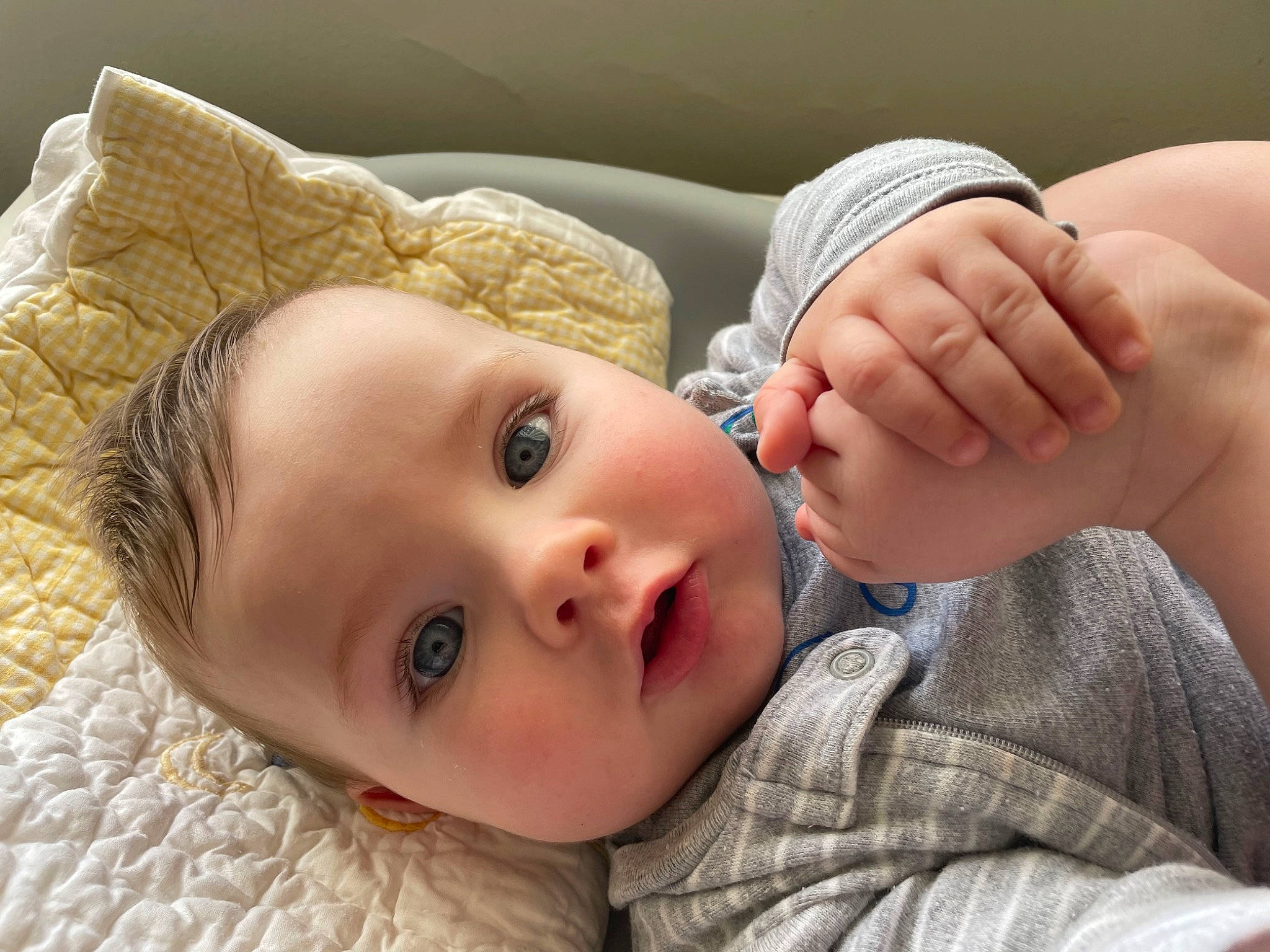 Sean joined the competition — help win amazing prizes! baby, baby_toddler_clothing, cheek, child, comfort, couch, eye, eyelash, finger, foot, gesture, grass, happy, nail, nose, person, skin, thumb, toddler, wood