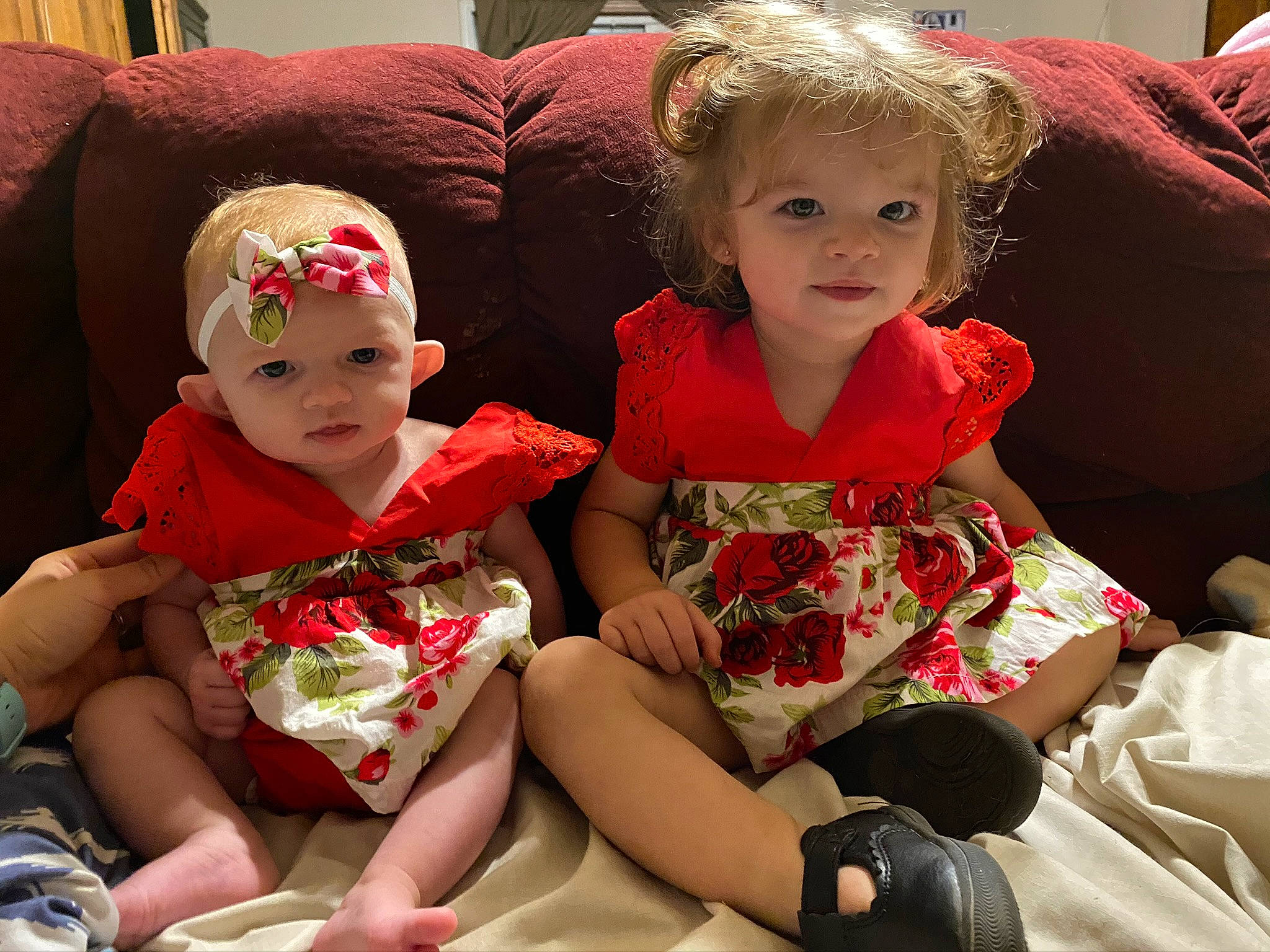 Kambree is registered to the contest to win money with this photo: baby, child, doll, family, fun, headwear, iris, people, person, sibling, sitting, toddler, toy