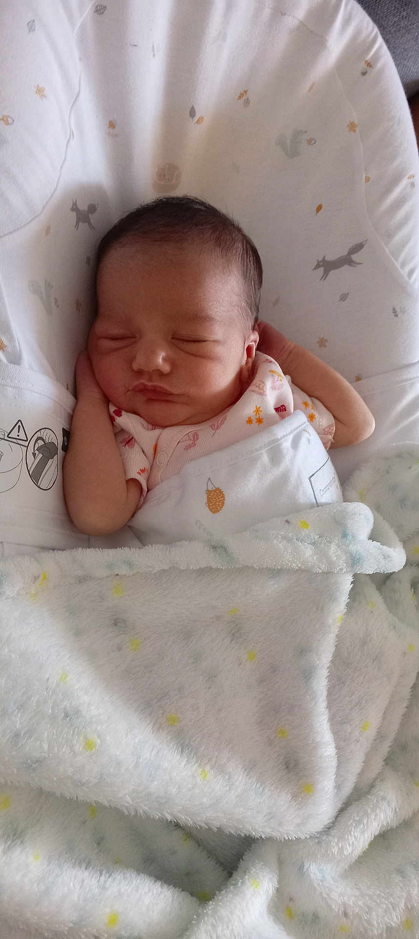 Andréa-Giorgina a rejoint le concours — aidez-le/la à gagner de superbes lots ! newborn, baby, sleeping, blanket, soft, infant, cozy, portrait, cute, child, peaceful, indoors, resting, face, head, clothing, pattern, fabric, comfort, nap