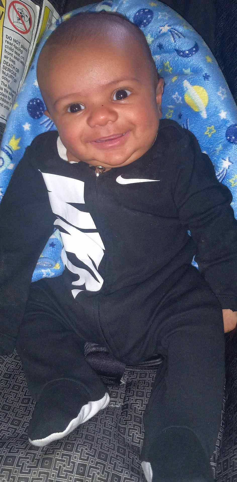 Marcus joined the competition — help win amazing prizes! baby, baby_toddler_clothing, cheek, child, electric_blue, eye, face, formal_wear, fun, grass, happy, head, joy, person, sitting, skin, sleeve, smile, suit, t_shirt