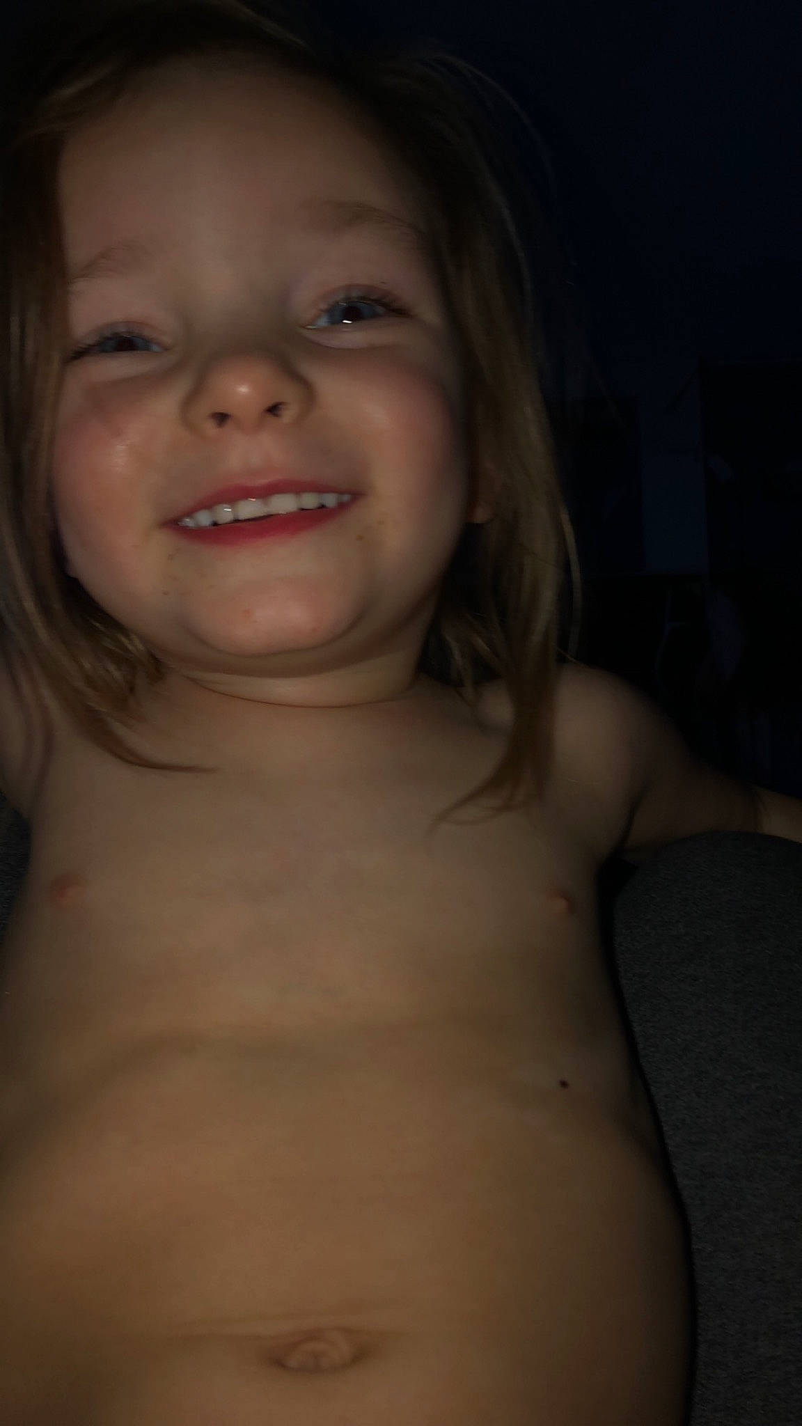 Karsyn is registered to the contest to win money with this photo: cheek, chest, chin, ear, eyebrow, eyelash, flash_photography, forehead, gesture, happy, human_body, iris, jaw, joy, lip, mouth, neck, nose, person, skin