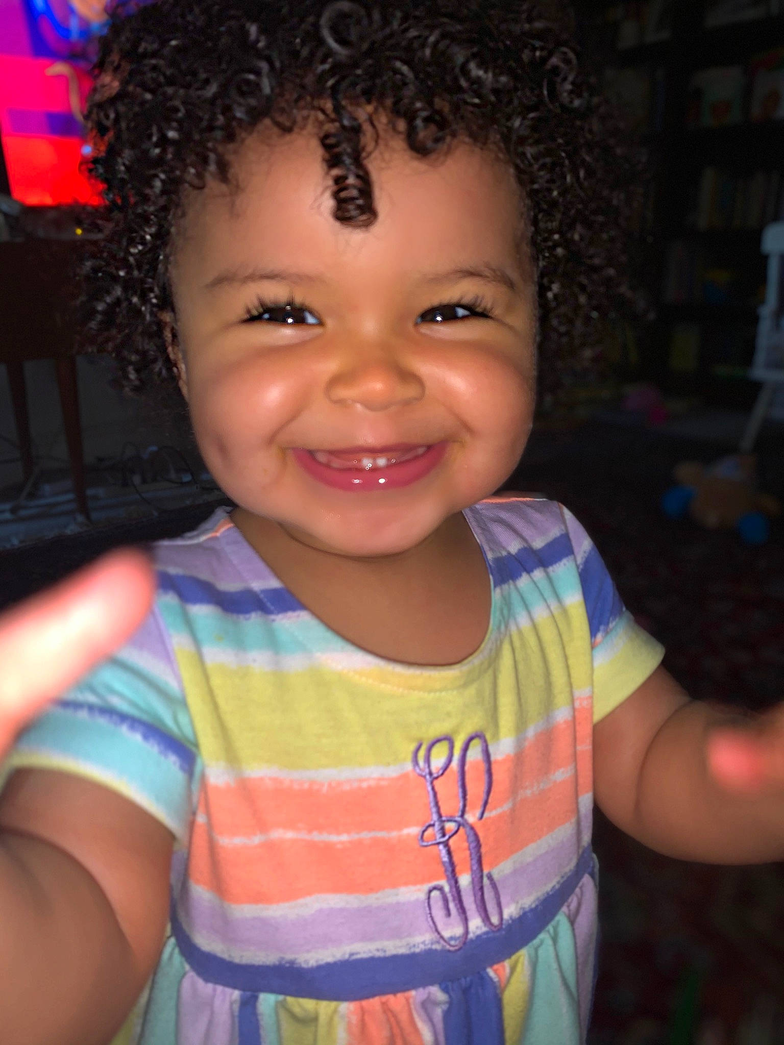 Kimberlyn is registered to the contest to win money with this photo: cheek, child, chin, cool, eye, eyebrow, face, facial_expression, forehead, fun, hair, hairstyle, happy, head, joy, lip, nose, person, skin, smile