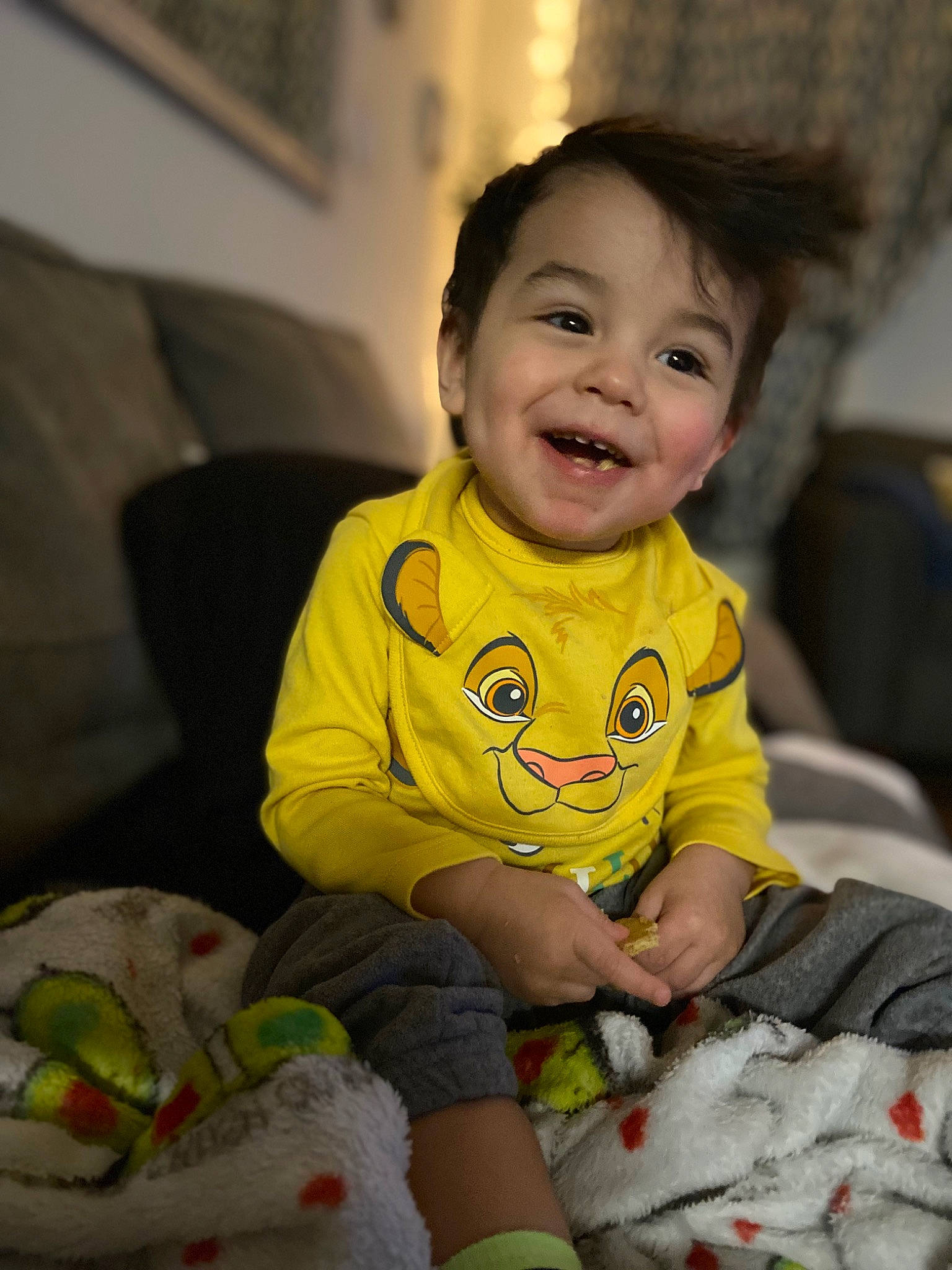 Jakob is registered to the contest to win money with this photo: baby, baby_toddler_clothing, cheek, child, chin, comfort, eye, face, fun, happy, head, human_body, iris, joy, mammal, nose, person, product, skin, sleeve