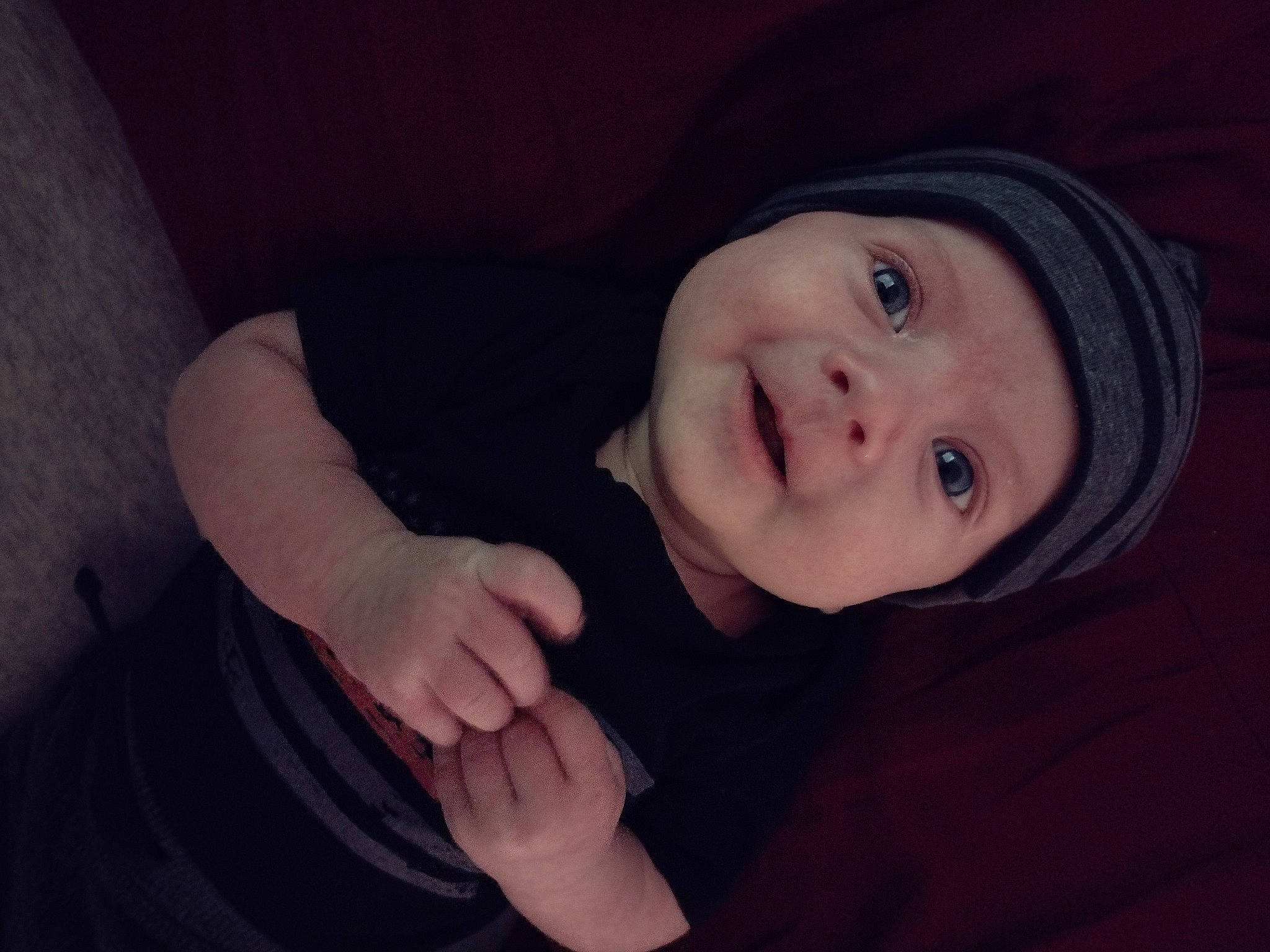 Landen is registered to the contest to win money with this photo: cheek, chin, comfort, eye, eyebrow, face, finger, flash_photography, gesture, hair, happy, headwear, human_body, iris, lip, mouth, nose, person, skin, sleeve