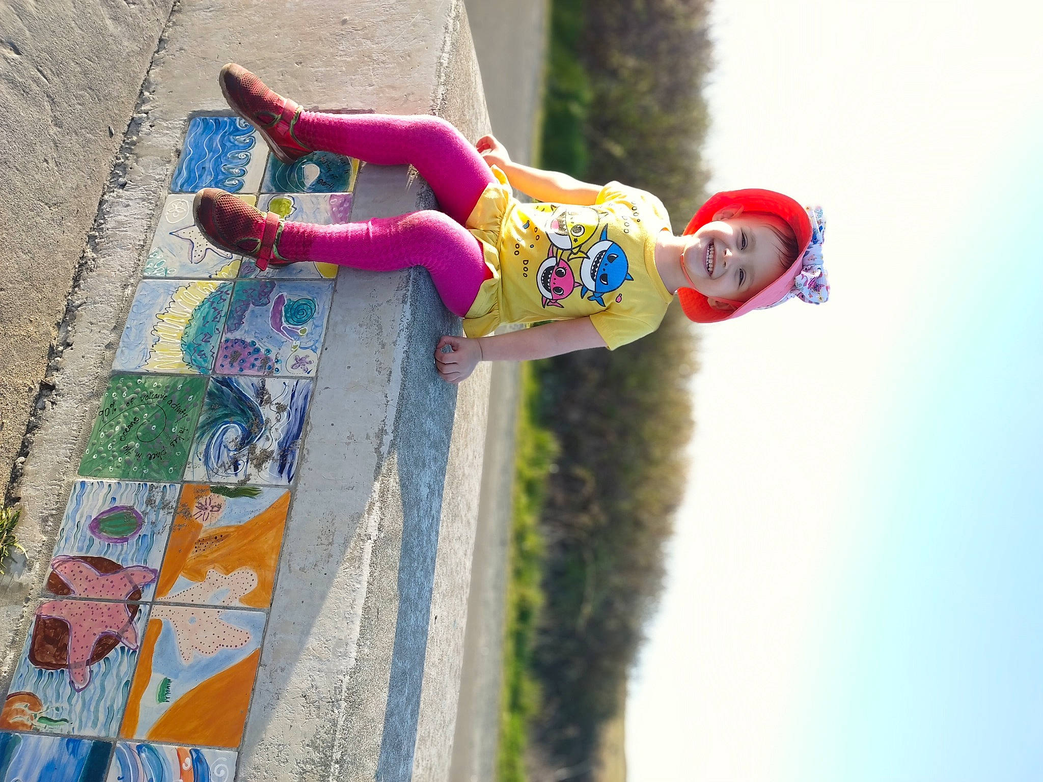 Aislynn joined the competition — help win amazing prizes! art, cloud, concrete, event, fun, happy, headwear, joy, leisure, magenta, pattern, person, pink, recreation, sky, smile, street_fashion, travel, tree, vacation