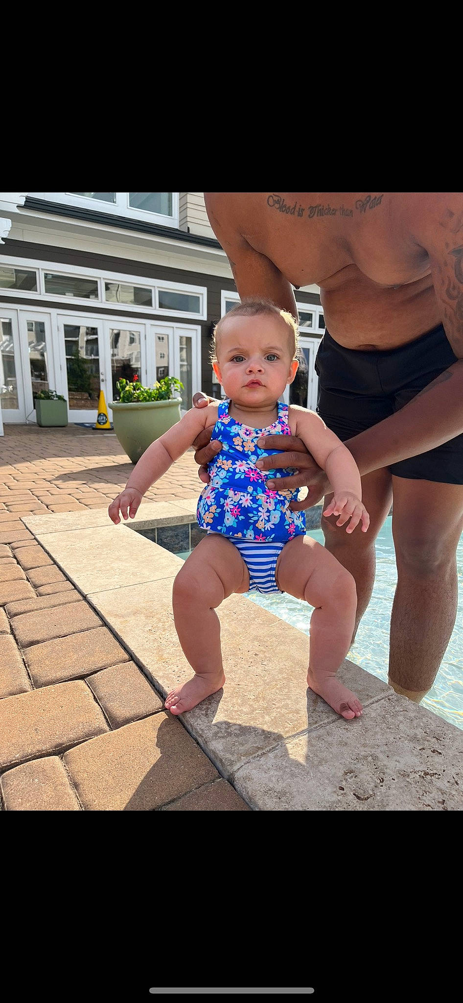 Cora joined the competition — help win amazing prizes! baby, baby_toddler_clothing, barefoot, building, calf, child, electric_blue, flooring, foot, fun, happy, human_leg, joint, leisure, person, recreation, sandal, sitting, thigh, toddler