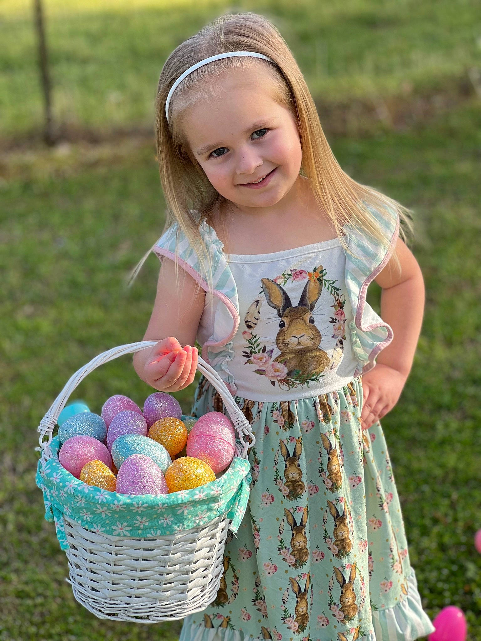 Ivorie joined the competition — help win amazing prizes! baby_toddler_clothing, basket, child, day_dress, dress, easter, easter_egg, food, grass, happy, joy, natural_foods, people_in_nature, person, photograph, plant, recreation, sleeve, smile, storage_basket