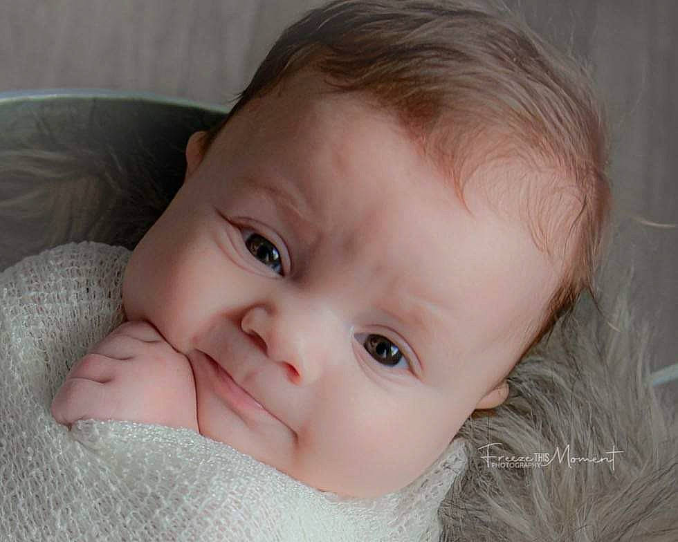 Declan is registered to the contest to win money with this photo: baby, baby_toddler_clothing, cheek, child, comfort, ear, eye, eyebrow, eyelash, flash_photography, happy, iris, lip, no_expression, nose, person, portrait_photography, skin, toddler