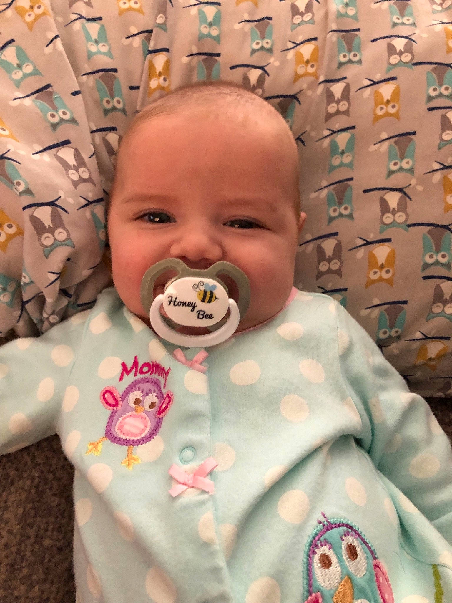 Jaelyn joined the competition — help win amazing prizes! baby, cheek, child, head, joy, mouth, person, pink, smile, toddler