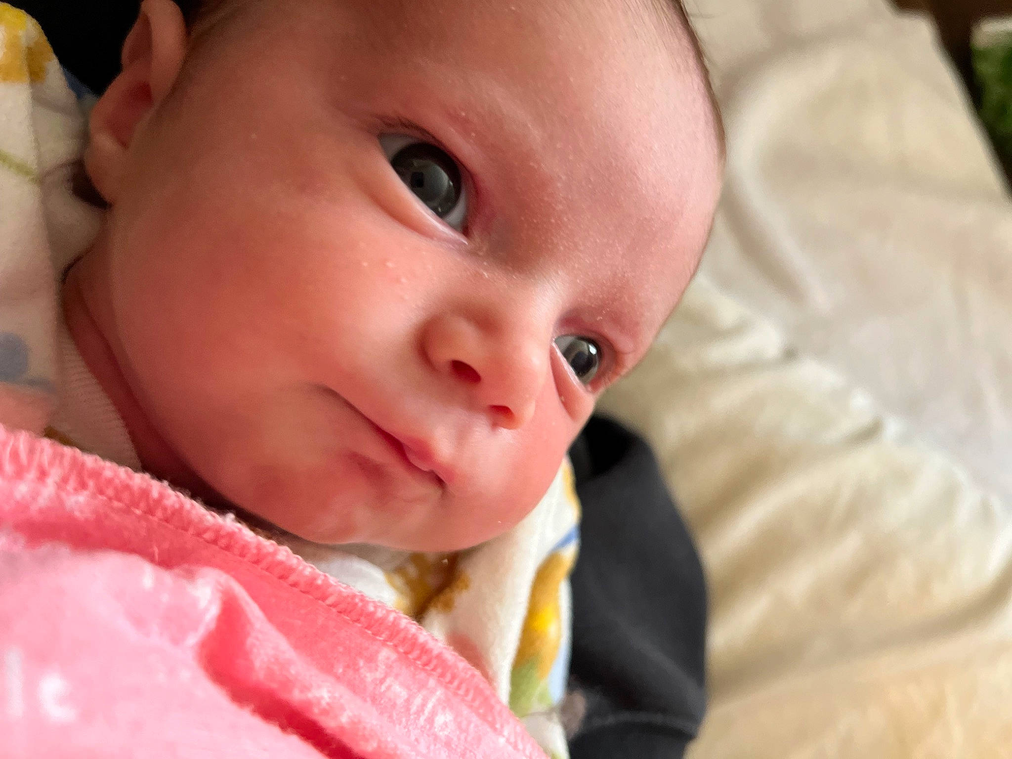 Giavanna joined the competition — help win amazing prizes! baby, baby_toddler_clothing, carmine, cheek, child, chin, comfort, eyebrow, eyelash, facial_expression, finger, grass, happy, iris, lip, mouth, nose, person, pink, skin