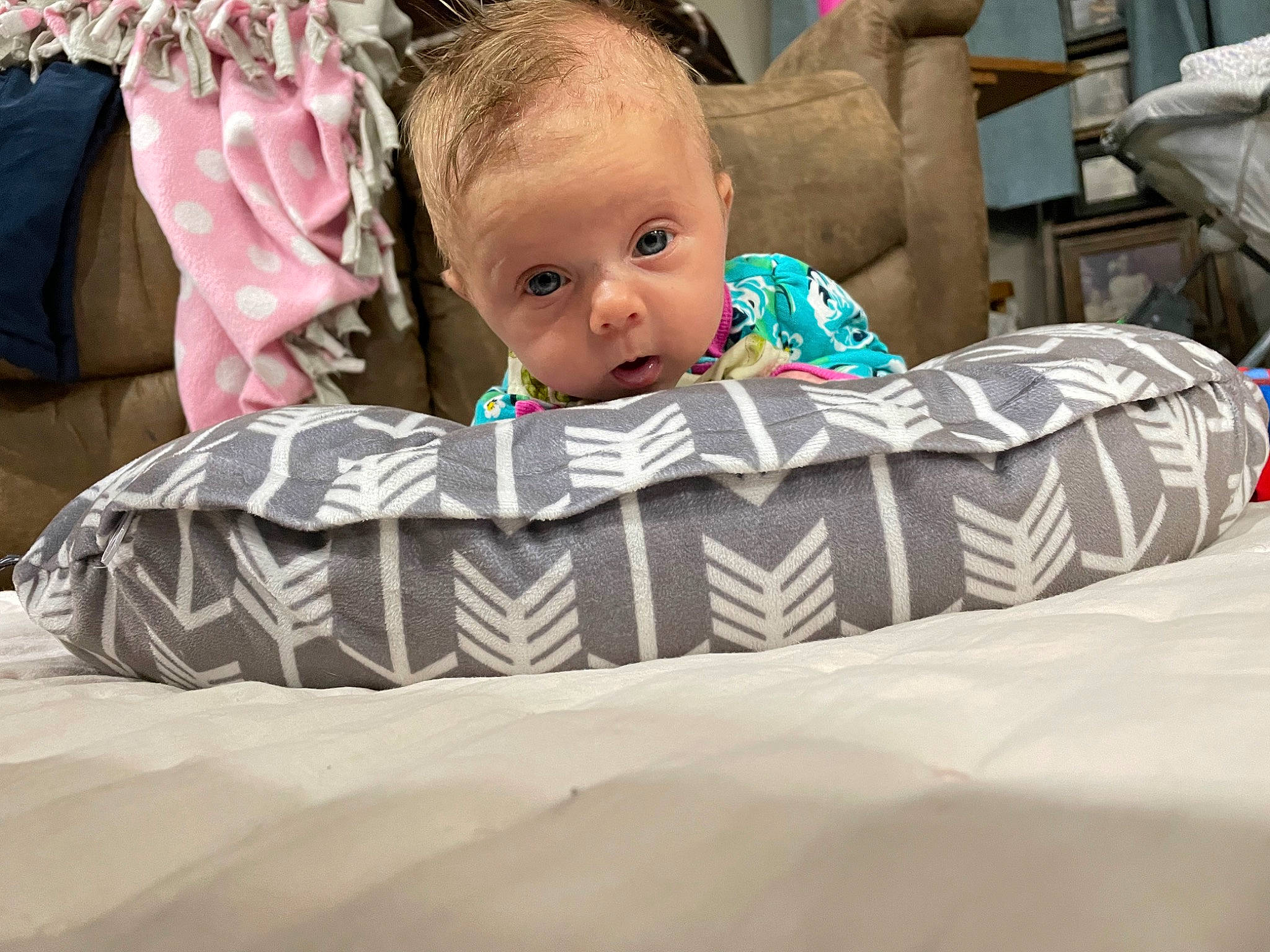 Brooks joined the competition — help win amazing prizes! baby, baby_products, baby_safety, baby_toddler_clothing, bedding, bedtime, child, comfort, eye, fun, grass, happy, head, linens, person, room, sitting, textile, throw_pillow, toddler