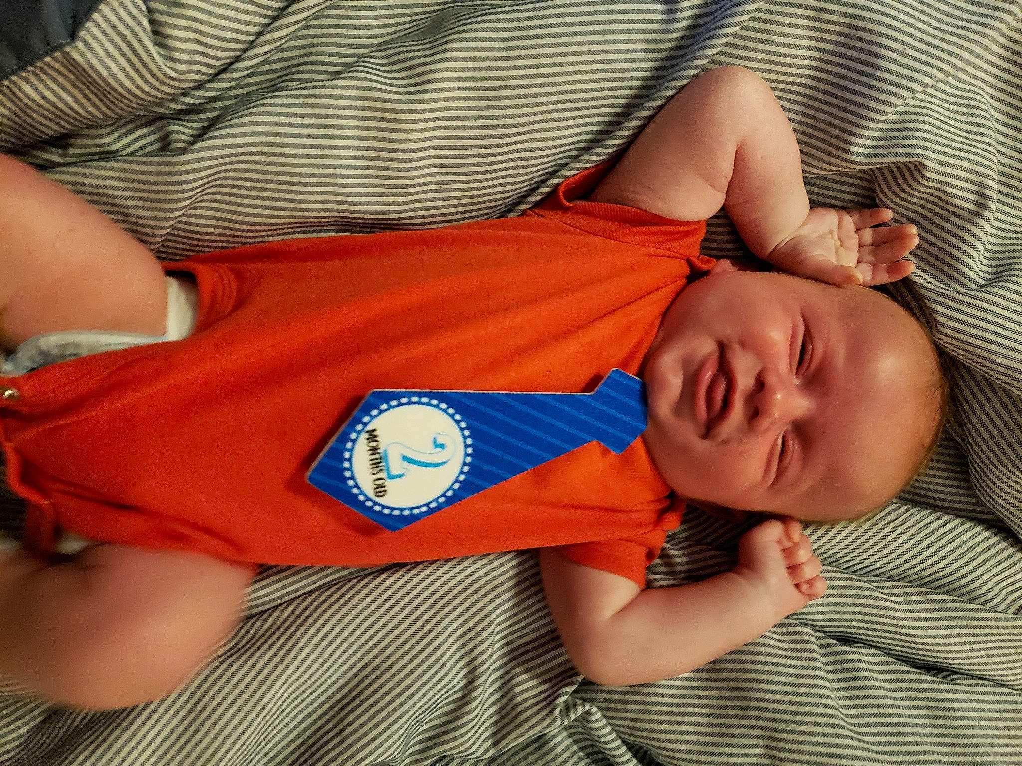 Elias is registered to the contest to win money with this photo: baby, child, finger, hand, muscle, orange, person, sleep